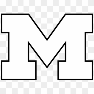 Michigan Wolverines Logo Black And White - Emblem, HD Png Download