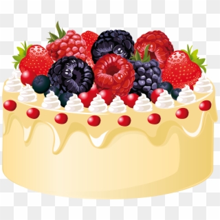 Birthday Cake Clipart Fruit - Fruit Cake Clipart Png, Transparent Png