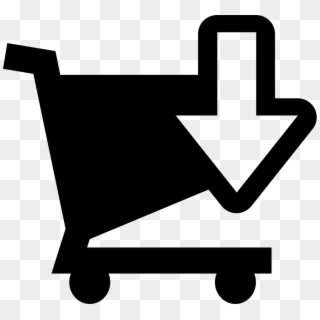 Shopping Cart With Down Arrow E-commerce Symbol Comments - Shopping Time Icon, HD Png Download