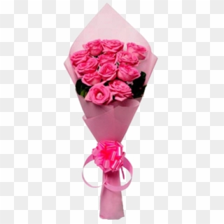 Dozen Pink Roses Bouquet - Flowers Of Pink Colour, HD Png Download