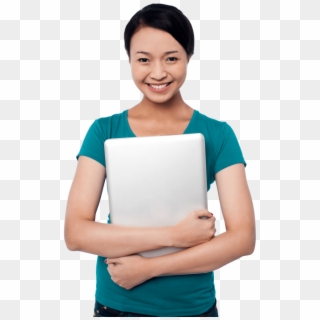 Free Png Girl With Laptop Png Images Transparent - Girl, Png Download