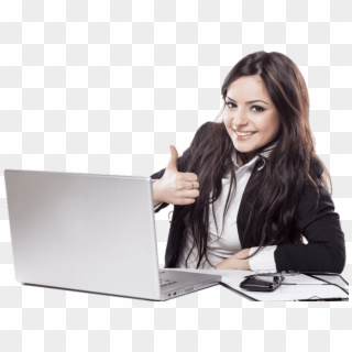 Laptop Rental From Chennai System - Girl With Laptop Png, Transparent Png
