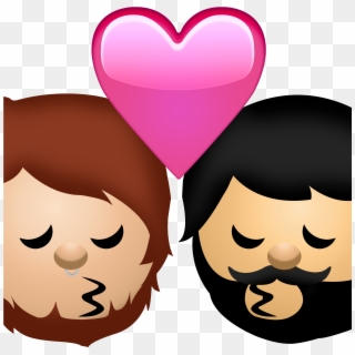 Whatsapp Emoji Kiss Png - Gay Emoji, Transparent Png