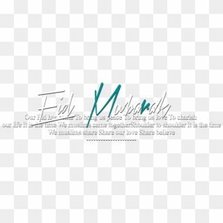 Eid Mubarak Latest And Different Png - Calligraphy, Transparent Png