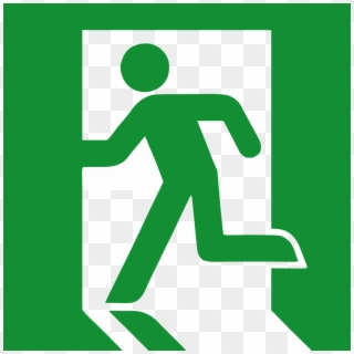 Safety Running Man Symbol - Fire Exit Sign Vector, HD Png Download