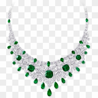 Emerald And Diamond Necklace, HD Png Download