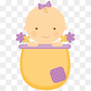Babyinflowerpot Purple - Baby Girl Clipart, HD Png Download