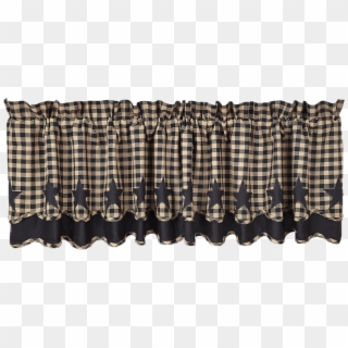 Black Star Scalloped Valance Layered Lined, HD Png Download