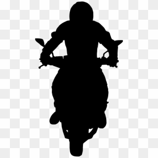 Clipart Man On Motorcycle Silhouette - Man On Motorcycle Silhouette, HD Png Download