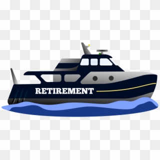 Retirement Boat Clip Art - Cartoon Boat, HD Png Download