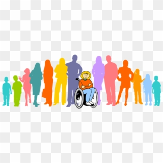 Inclusion, Group, Wheelchair - Person With Disability Clipart Png, Transparent Png