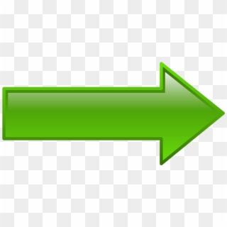 Right Arrow Facing Green Pointing Shape Sign - Fleche Ligne Du Temps, HD Png Download
