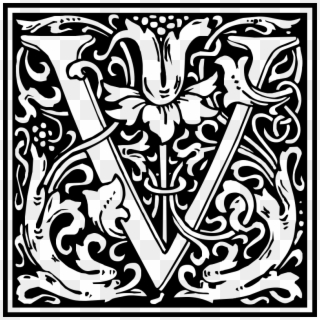 The William Morris Letter V - William Morris Letter V, HD Png Download