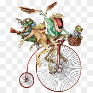 3frogs-unicycle - Frog, HD Png Download