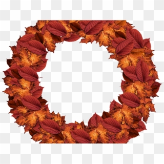 Autumn Leaves Fall Wreath Png - Fall Wreath Transparent Background, Png Download
