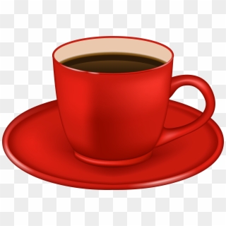 Red Coffee Cup Png Clipart Image - Red Coffee Cup Png, Transparent Png