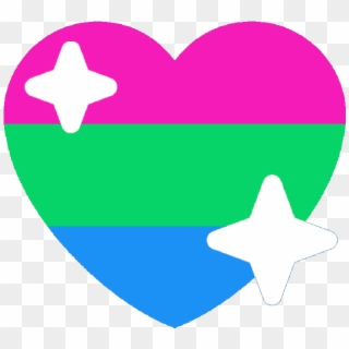 Polysexual Sparkle Heart Discord Emoji - Pride Flag Emoji Discord Heart, HD Png Download