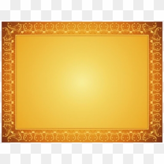 Gold Certificate Background Png - Gold Certificate With Border Simple, Transparent Png