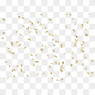 Gold Confetti Background - Art, HD Png Download