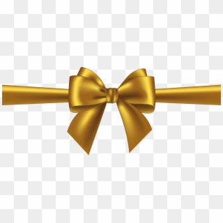 Bow Clip Art Gallery Yopriceville High Quality - Gold Christmas Bow Clipart, HD Png Download