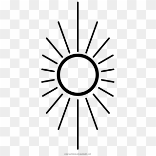 Rayos De Sol Png Graphic Black And White Download - Sun Pictogram, Transparent Png