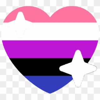 Genderfluid Sparkle Heart Discord Emoji - Bi Heart Discord Emoji, HD Png Download