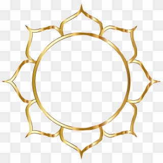 This Free Icons Png Design Of Gold Lotus Flower Line, Transparent Png