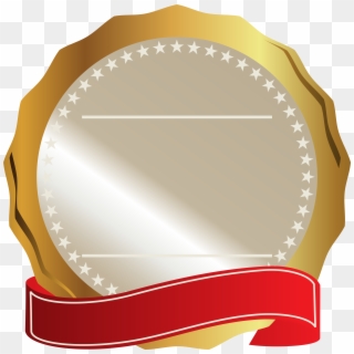 Gold Seal With Red Ribbon Png Clipart Image, Transparent Png