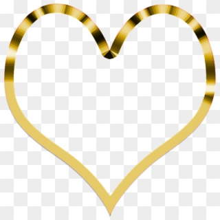 Symbol, Heart, Love, Symbolism, Background, Gold - Transparent Background Golden Heart Png, Png Download