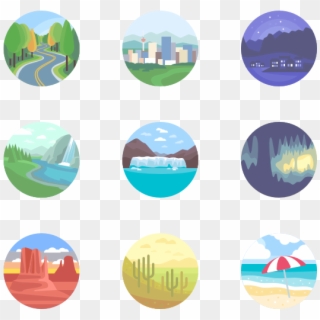 Landscapes - Landscape Icons, HD Png Download