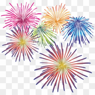 Happy New Year Fireworks Clip Art Free, HD Png Download