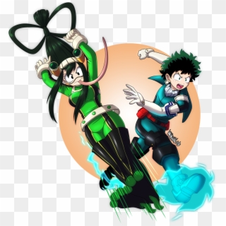 Untitled Some Deku And Tsuyu Art I Commissioned From - Cartoon, HD Png Download