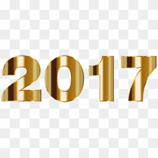 2017 Gold Png - 2017 New Year No Background, Transparent Png