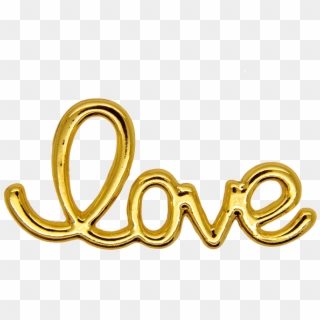 Love In Gold Png, Transparent Png