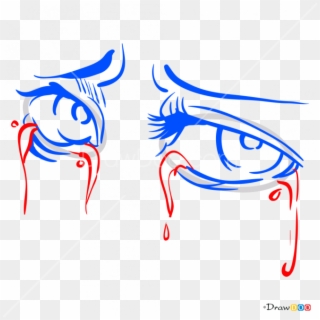 Crying Eyes Cartoon - Crying Eyes Drawing Cartoon, HD Png Download