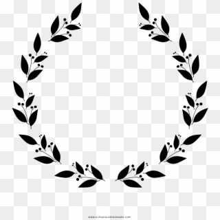 Laurel Wreath Coloring Page - Drawing, HD Png Download