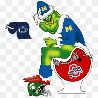 Official The Grinch Toilet Ohio State Buckeyes Michigan, HD Png Download
