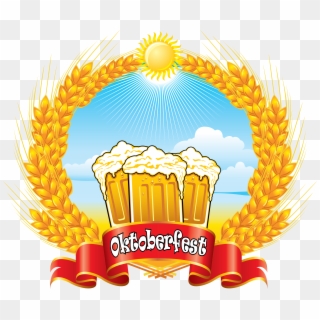 Free Png Download Oktoberfest Red Banner With Beer - Beer Mugs Border Clipart, Transparent Png