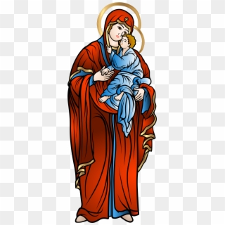 Blessed Virgin Mary With Baby Jesus - Virgin Mary With Jesus Clipart, HD Png Download