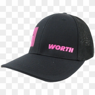 Worth Hat By Pacific All Black/pink Flag - Team Worth, HD Png Download