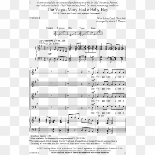The Virgin Mary Had A Baby Boy Thumbnail - Say A Little Prayer For You Choir Sheet Music, HD Png Download