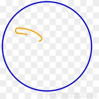 Draw The Top Portion Of The Closed Eye As A Slanted - Circle, HD Png Download