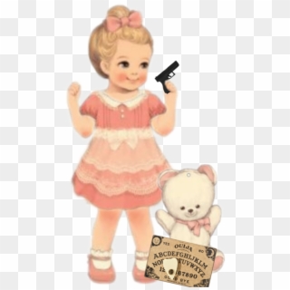 Littlegirl Gun Ouija Ouijaboard Ouijagirl Bear Cute, HD Png Download