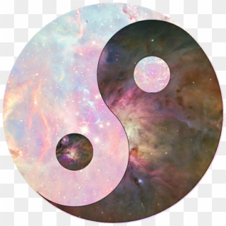 Galaxy Yinyang Clipart With Transparent Background - Galaxy Moon Transparent Background, HD Png Download