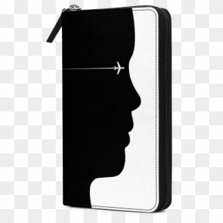 Dailyobjects Face Silhouette Travel Organiser Passport - Monochrome, HD Png Download