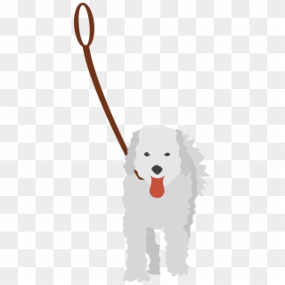 Dog On A Leash Vector Library Library - Illustration, HD Png Download