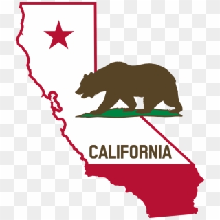 California Outline And Flag Solid - State Of California, HD Png Download