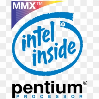 Intel Pentium Mmx Processor Logo - Mmx Intel Inside Pentium Processor, HD Png Download