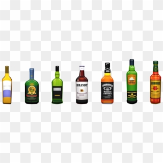 Alcohol Bottles Whiskey Wine Scotch Glass Drink - Бутылки Алкоголя Пнг, HD Png Download