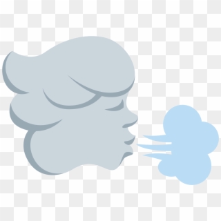 Wind Blowing Face Sticker By Twitterverified Account - Emoji Souffle, HD Png Download